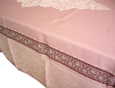 French Jacquard tablecloth, Teflon (Dentelle. Lilac)